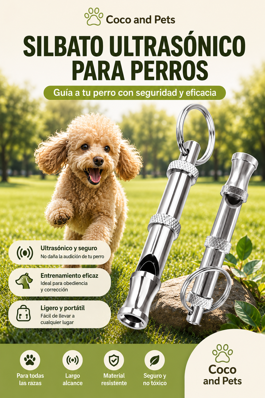 Silbato Ultrasónico para Perros