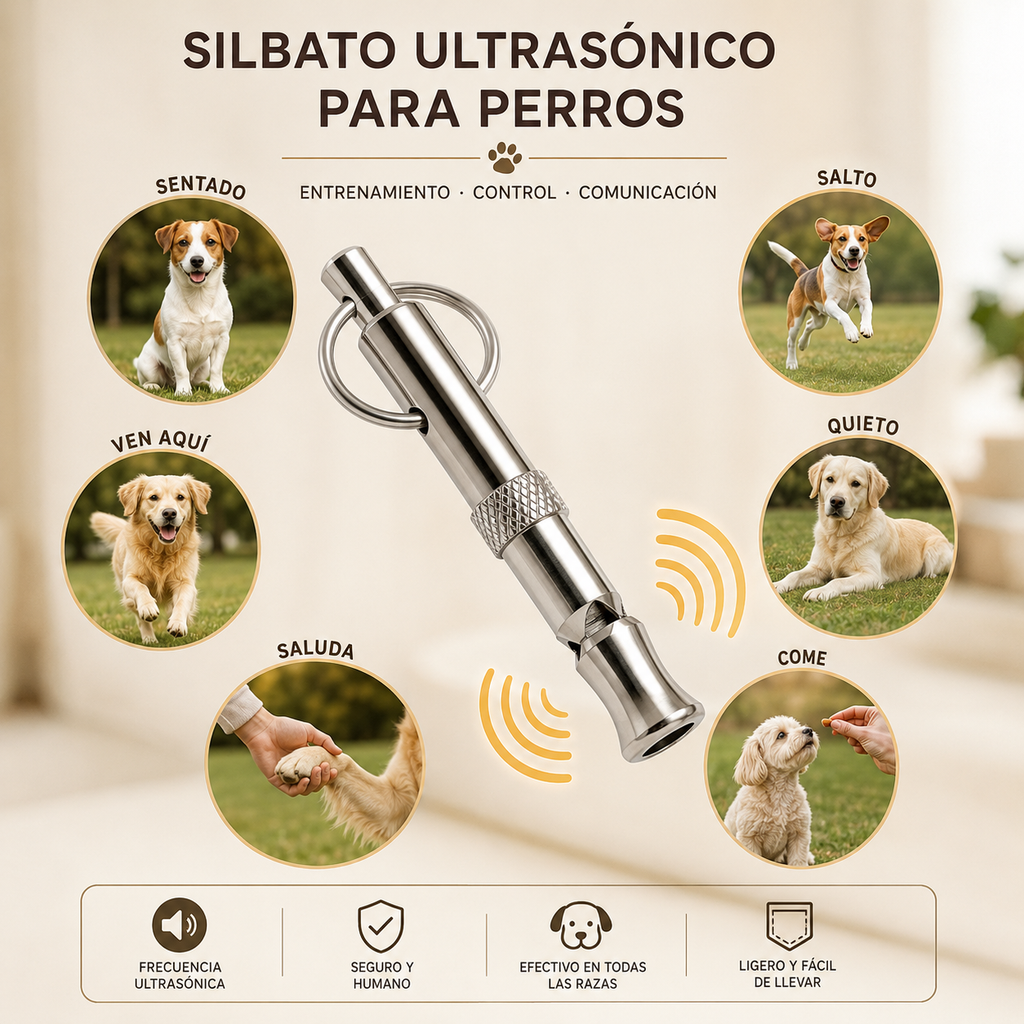 Silbato Ultrasónico para Perros