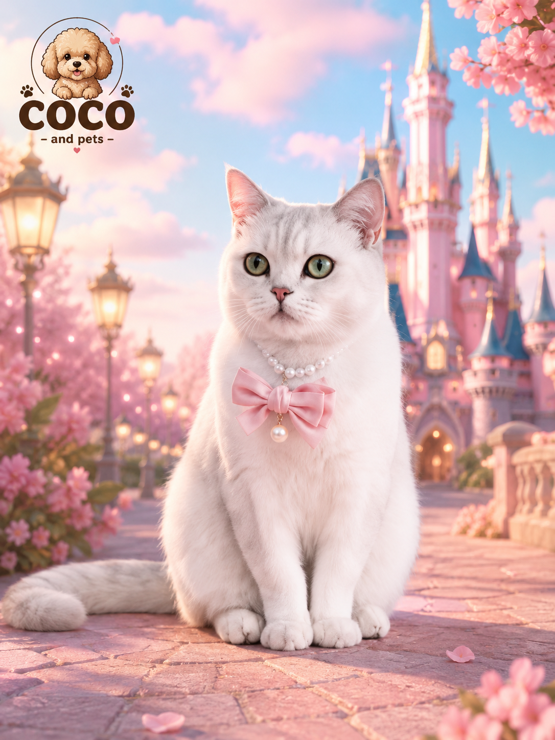 Collar de Perlas con Lazo para Perros y Gatos kira