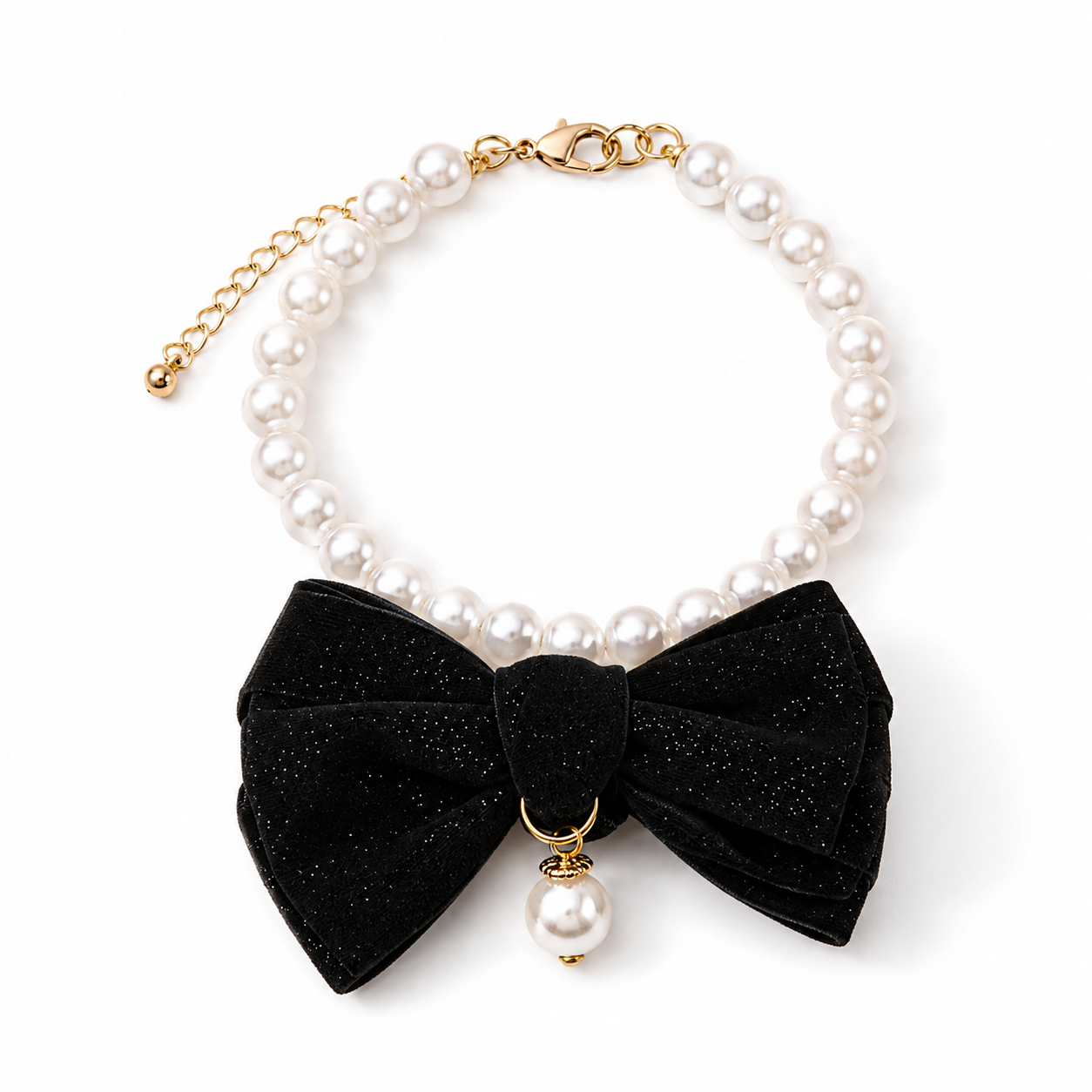Collar de Perlas con Lazo para Perros y Gatos kira