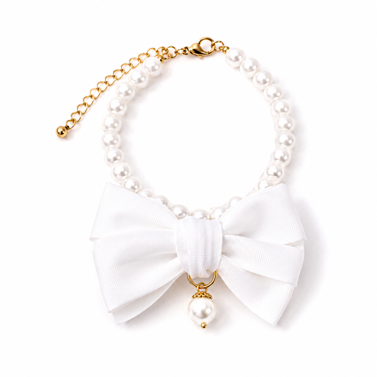 Collar de Perlas con Lazo para Perros y Gatos kira