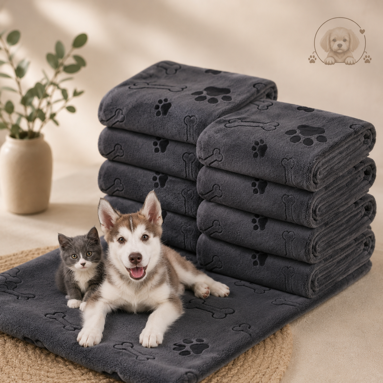 Toalla de Absorcion Rapida Aseo Perros