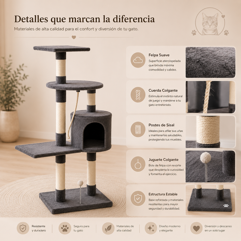Arbol Rascador Para Gatos