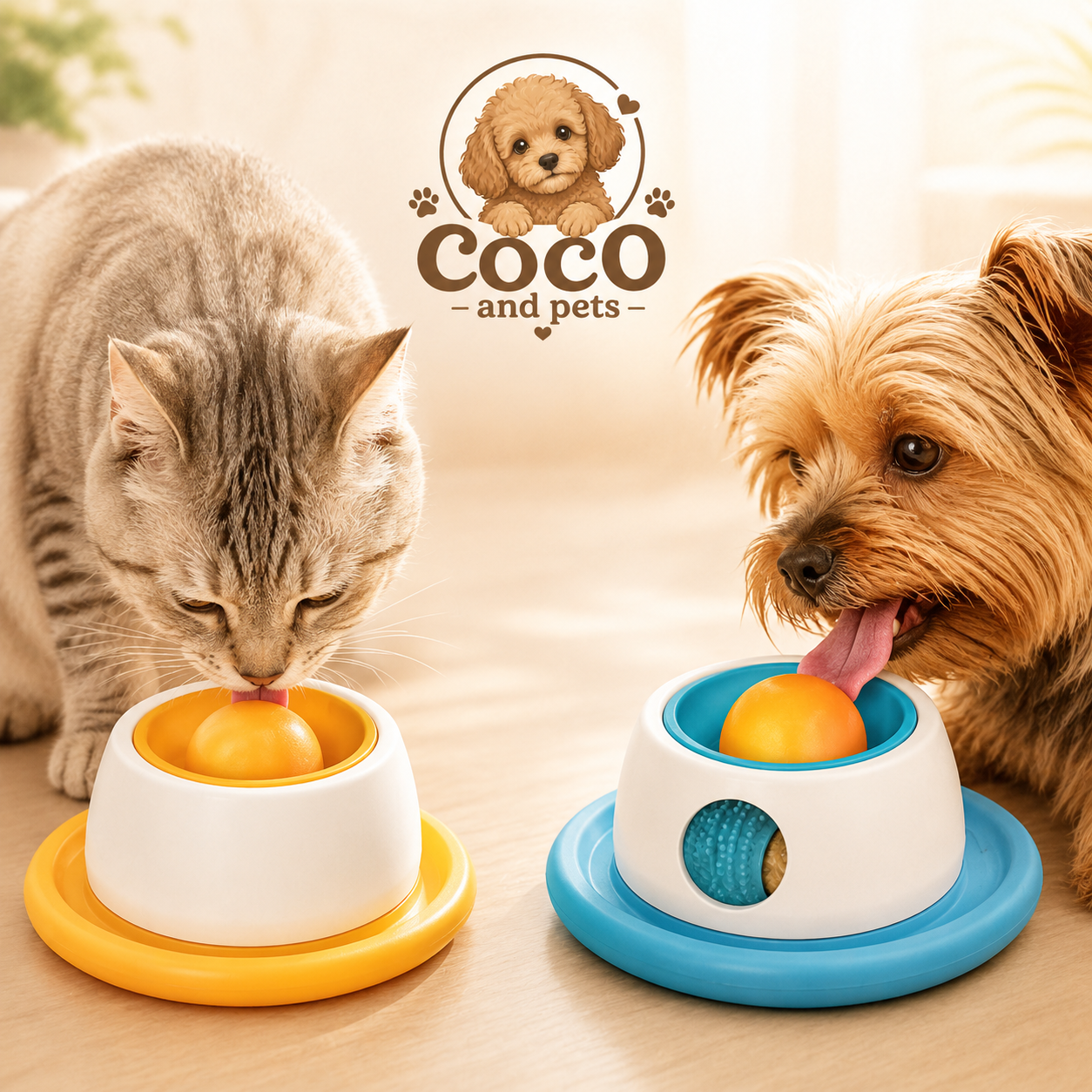 Bebedero Lamedor Interactivo para Gatos y Perros