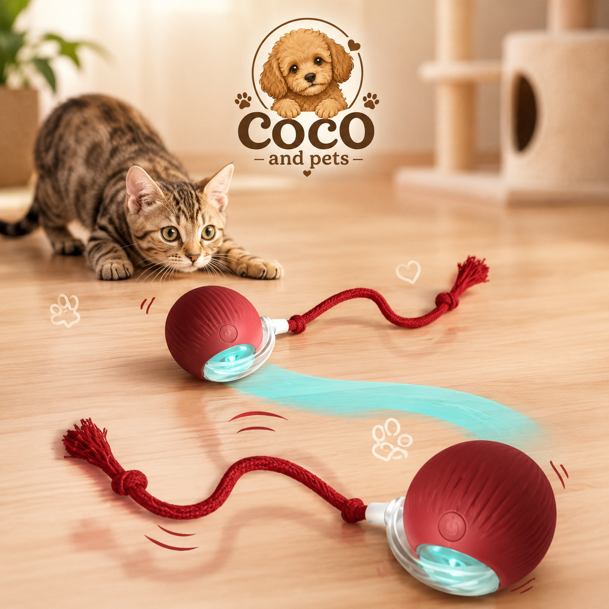 Pelota Inteligente Interactiva para Gatos