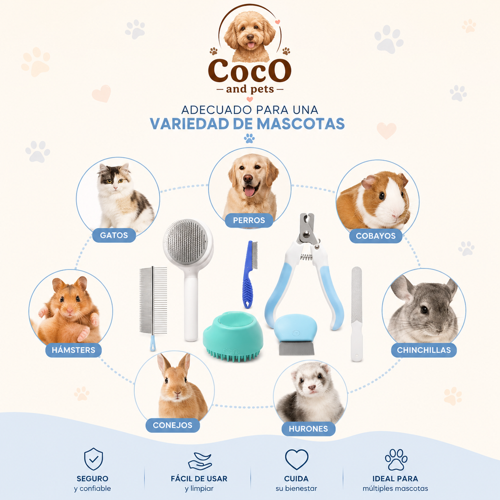 Kit Completo de Cuidado para Mascotas