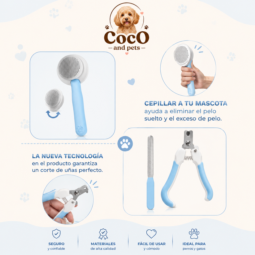 Kit Completo de Cuidado para Mascotas