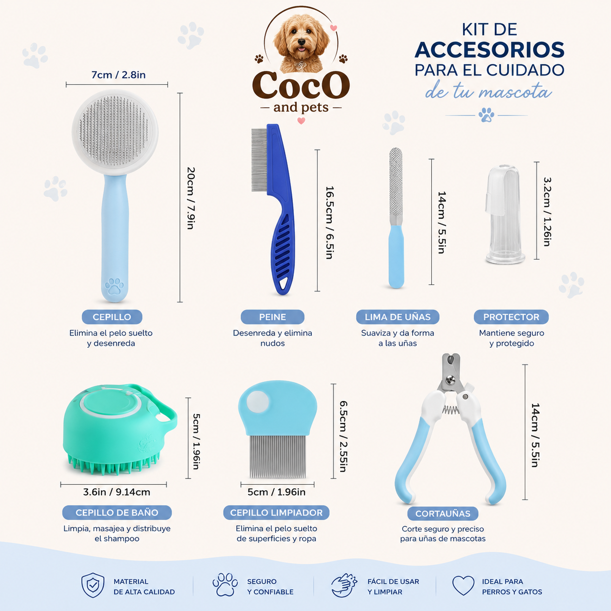 Kit Completo de Cuidado para Mascotas