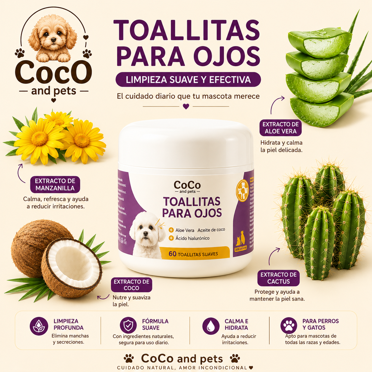 Toallitas Limpiadoras para Ojos