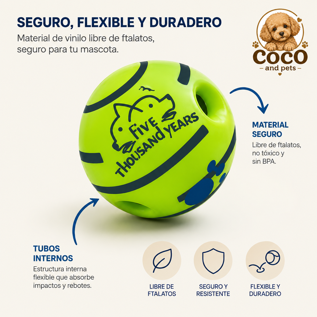 Pelota Interactiva con Rebote para Perros vernat