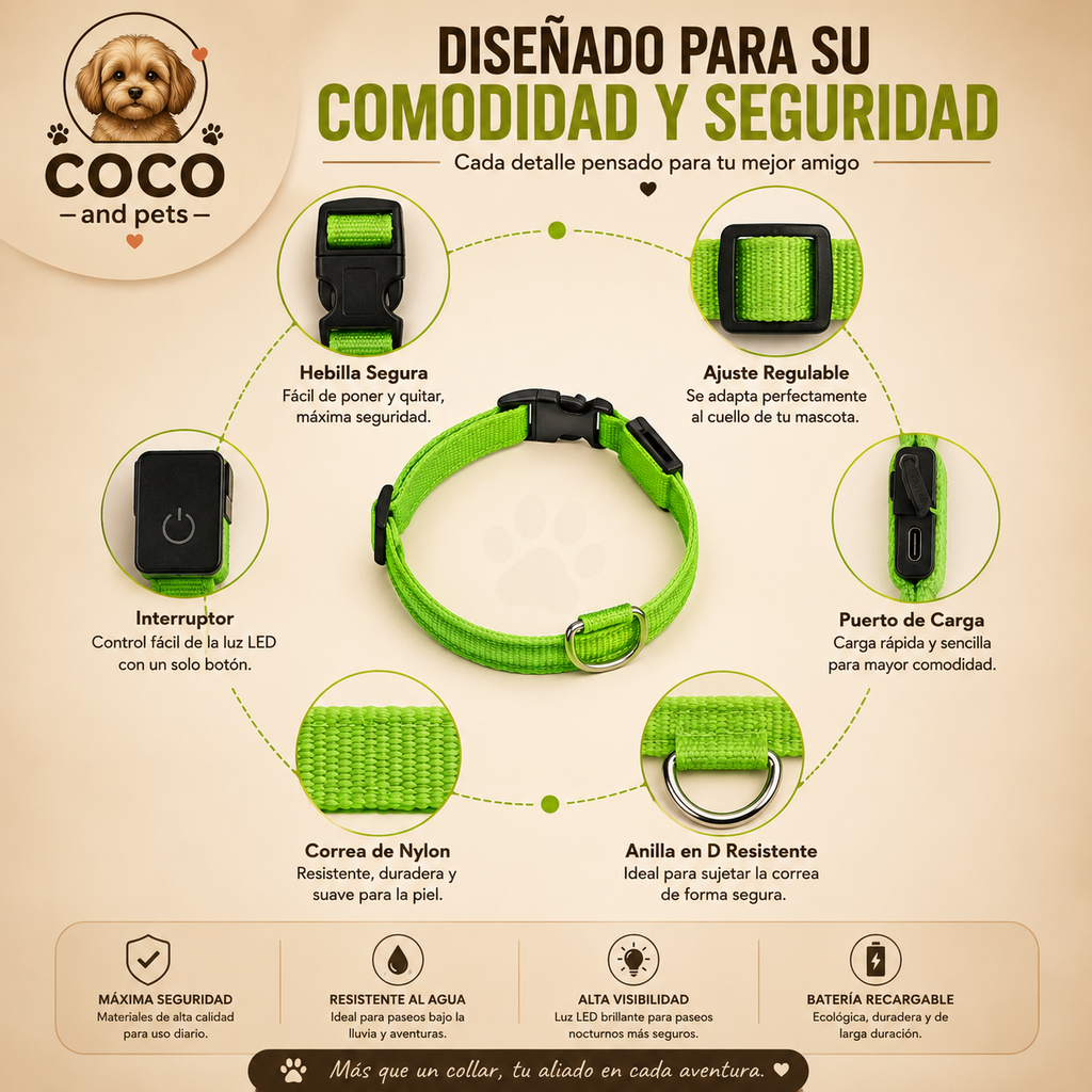 COLLAR LED RECARGABLE