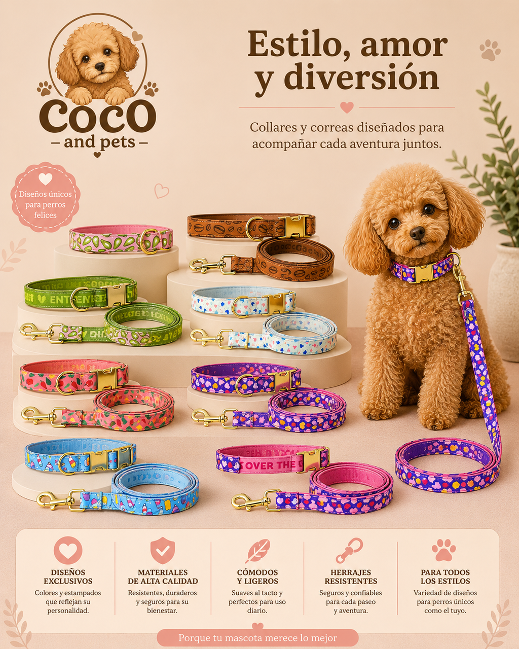 COLLAR Y CORREA COCO