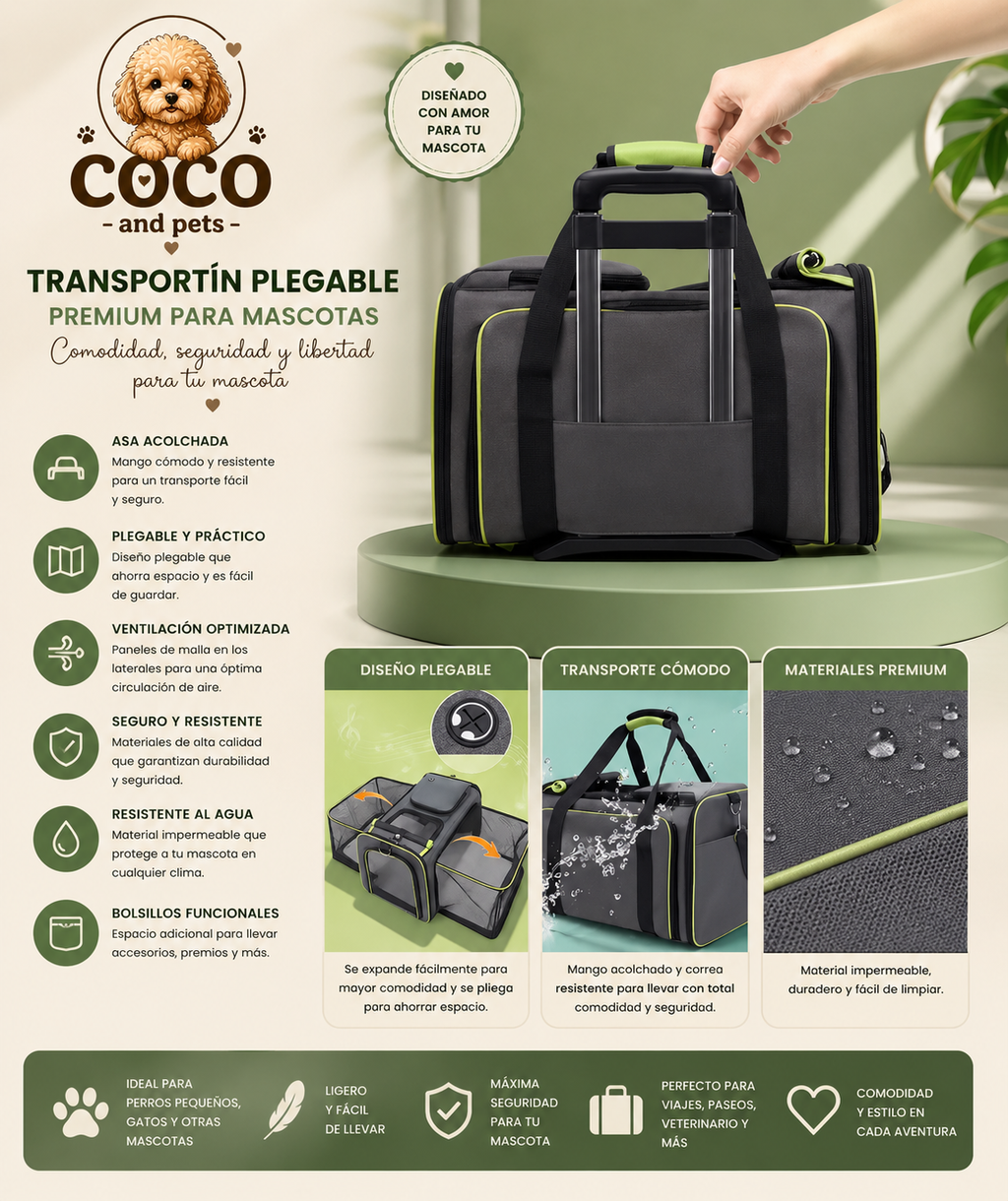 TRANSPORTÍN PLEGABLE