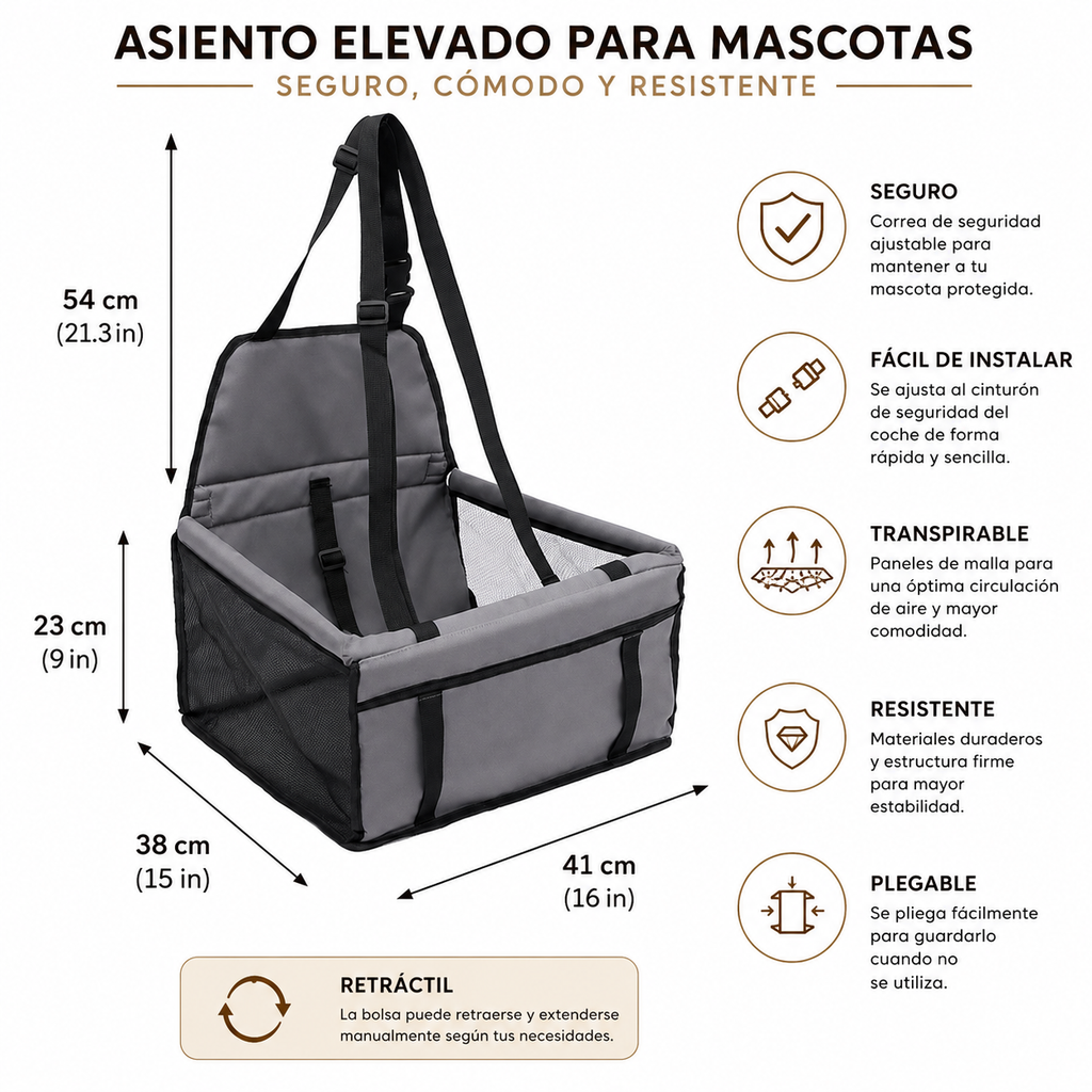 ASIENTO ELEVADO PARA COCHE