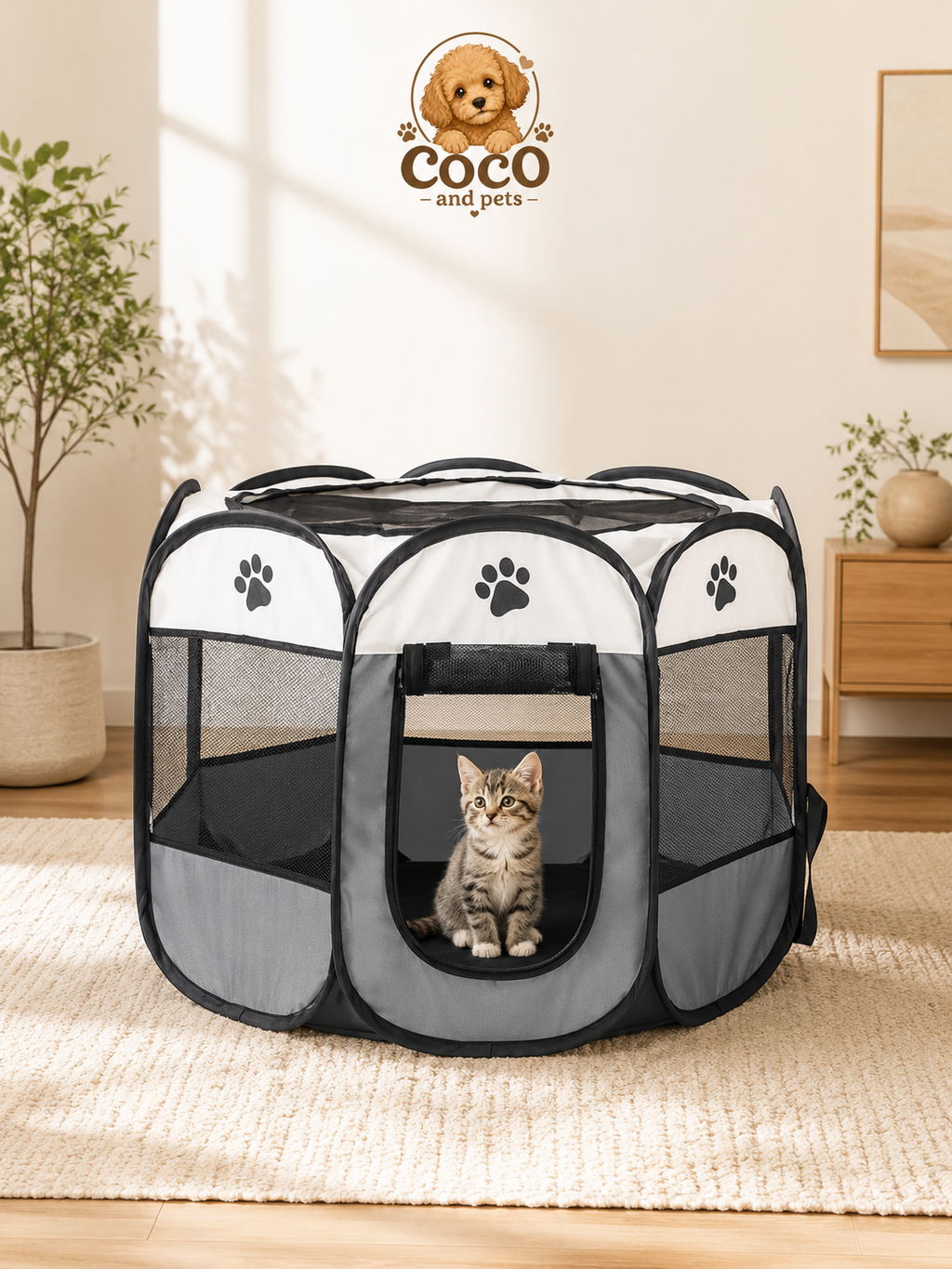 Parque Plegable para Mascotas Patricia – Cómodo, Seguro y Fácil de Transportar
