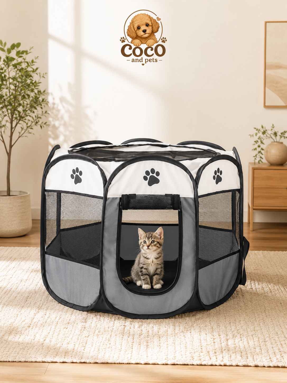 Parque Plegable para Mascotas Patricia – Cómodo, Seguro y Fácil de Transportar