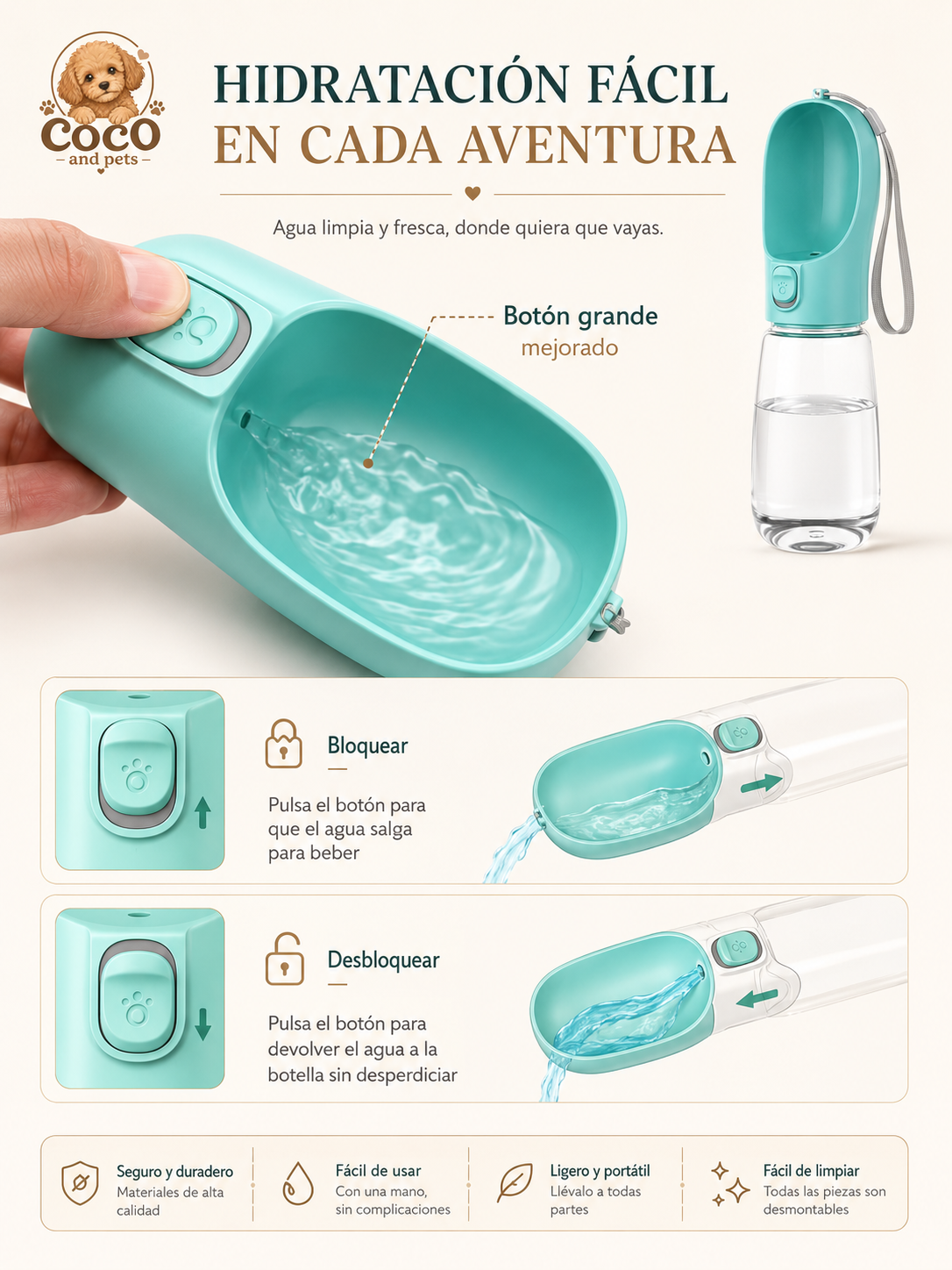Botella de Agua Portátil Rut