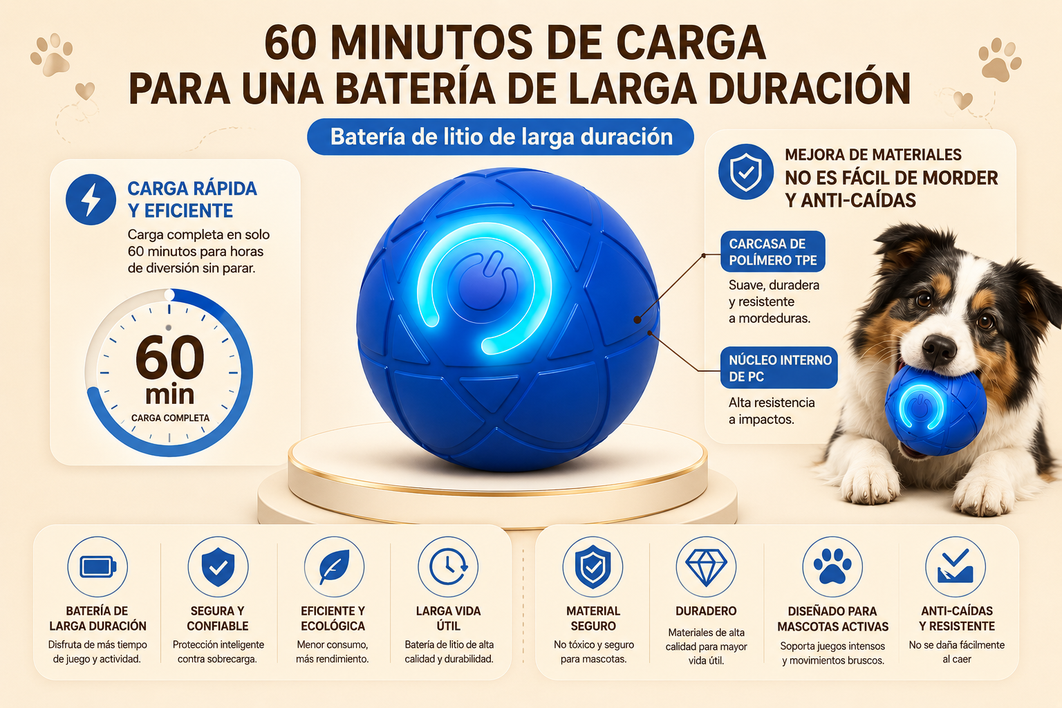 Pelota Interactiva Inteligente para Perros