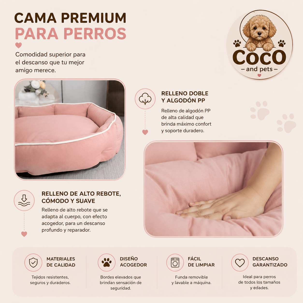 Cama Nube NINA – Suavidad y Confort para tu Mascota