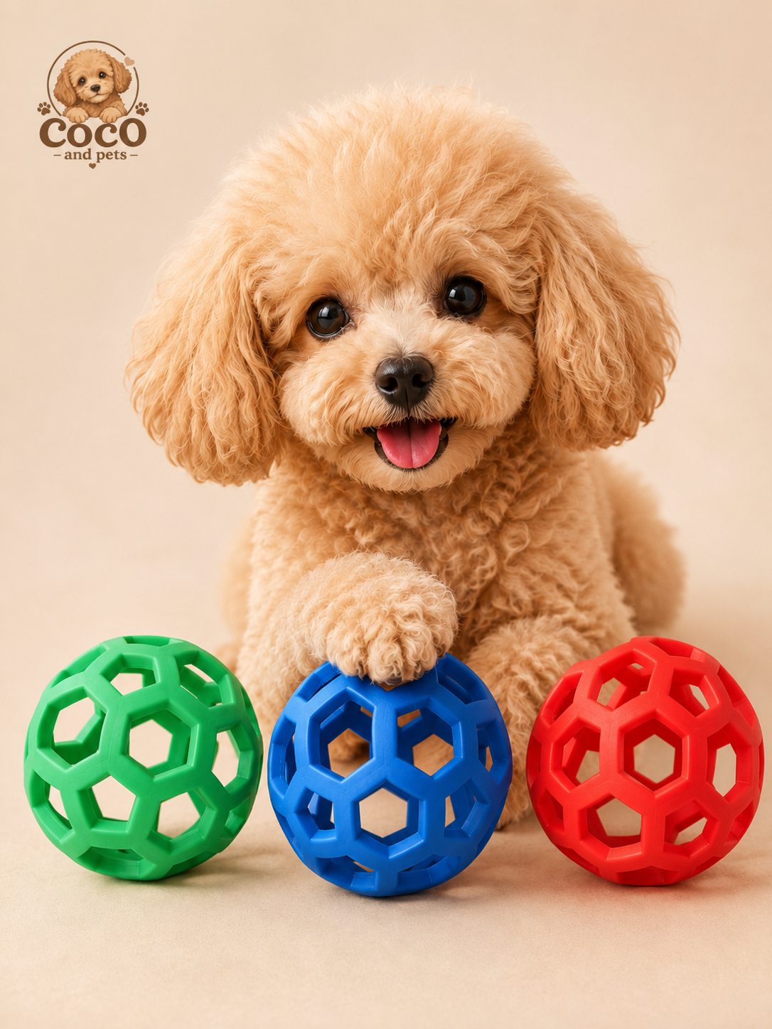 Pelota Interactiva Geométrica Lolo / Ideal para cachorros