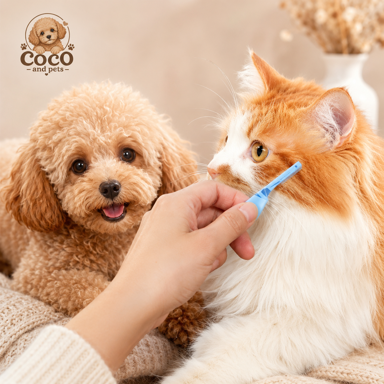 Peine de Precisión para el Cuidado Facial de Mascotas Eros