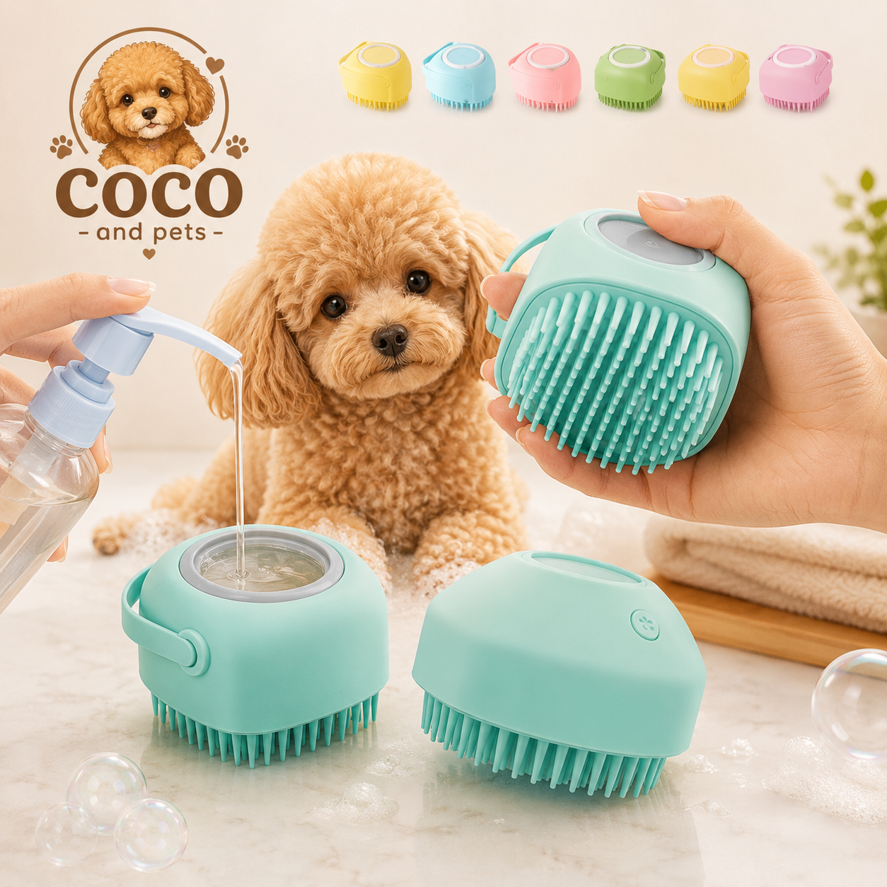 Cepillo de Baño de Silicona con Dispensador marta