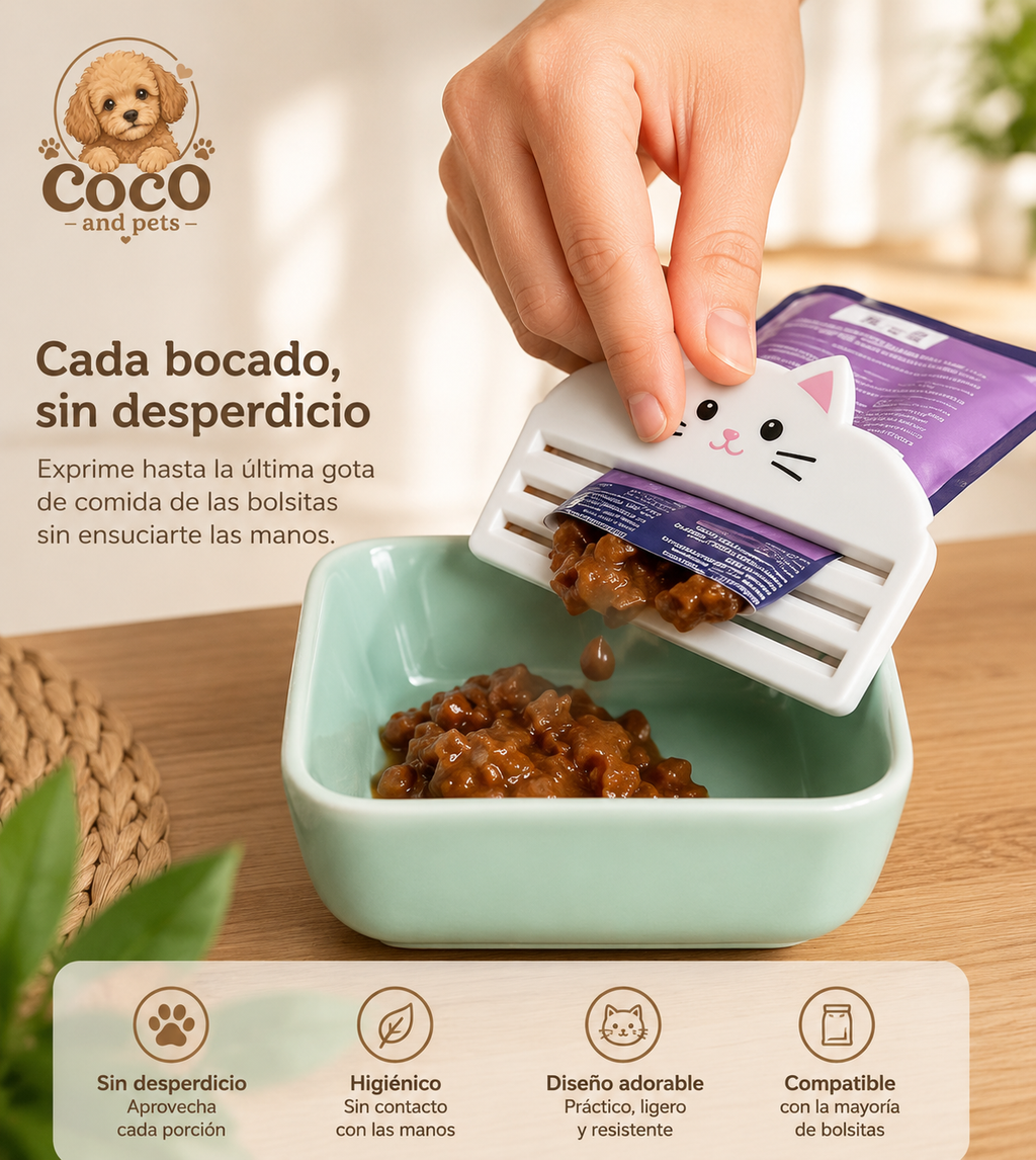 Prensador de Sobres de Comida para Mascotas PILI