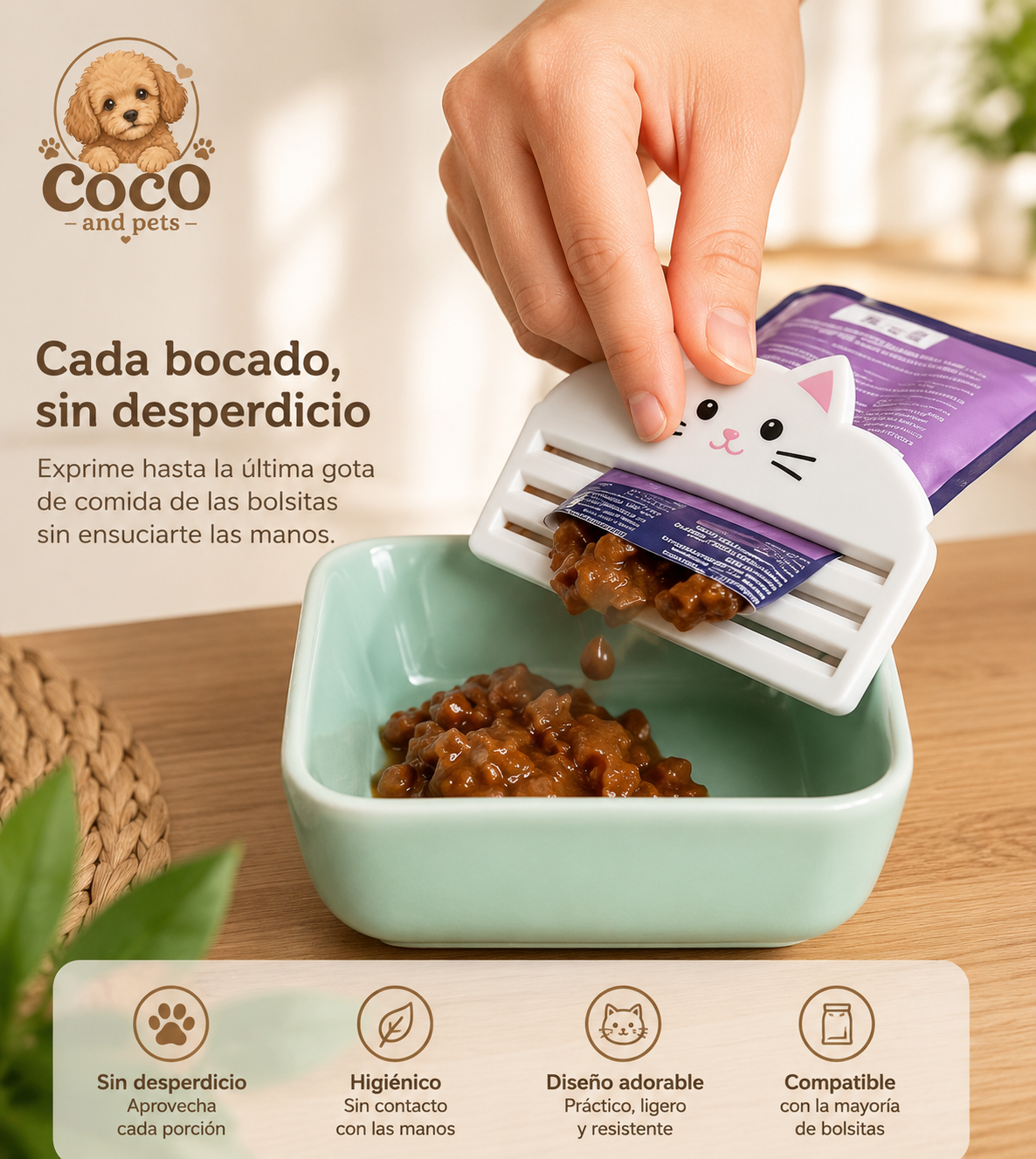 Prensador de Sobres de Comida para Mascotas PILI