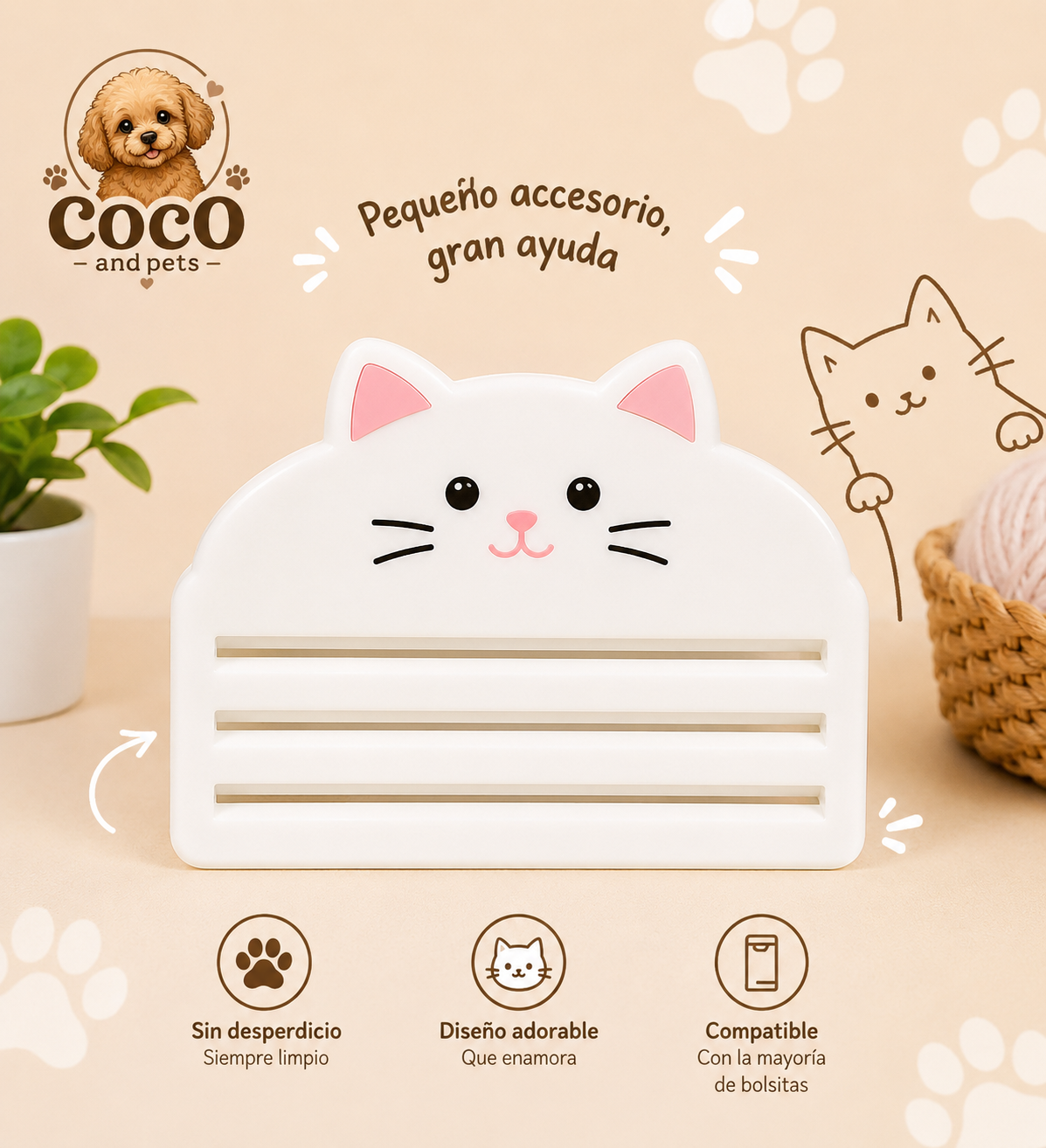 Prensador de Sobres de Comida para Mascotas PILI