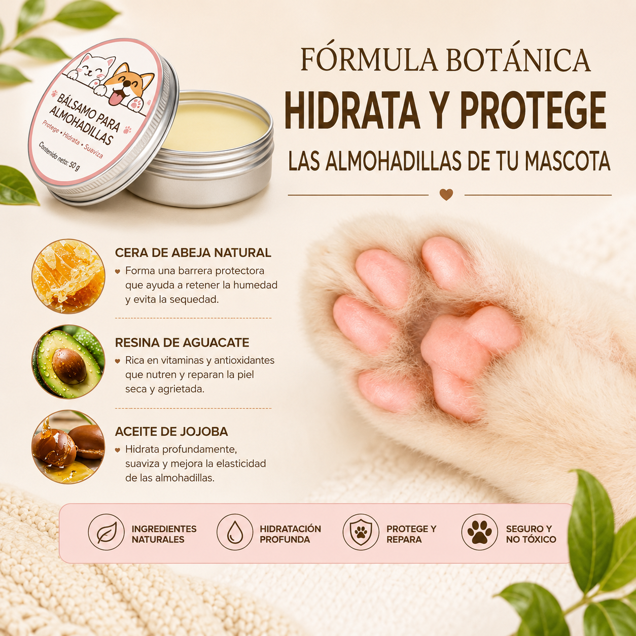 Bálsamo para Almohadillas de Perros y Gatos adri – 50 g
