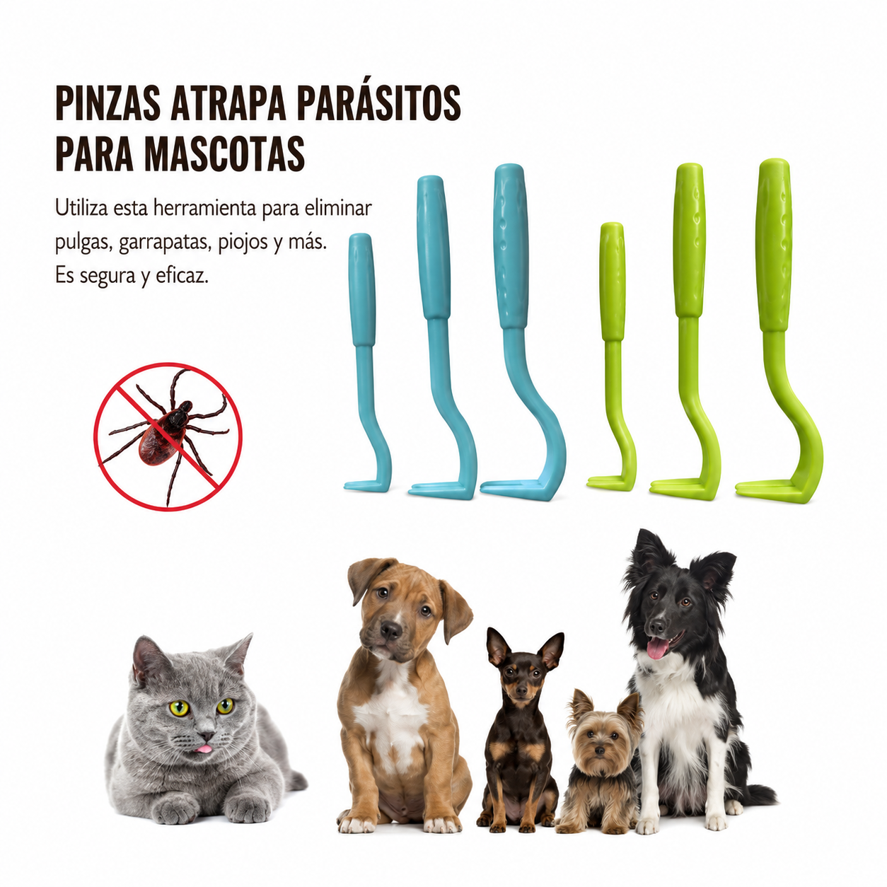 Kit de Pinzas Quita garrapatas
