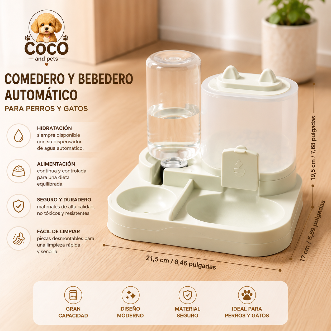 Comedero y Bebedero Automático yeri